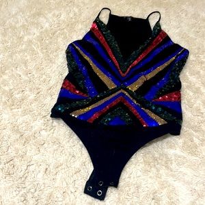 Sequined bodysuit